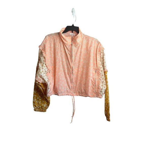 Bandier x Sincerely Jules The Wilder Floral Multi-Color Nylon Running Jacket 1X - Picture 4 of 11